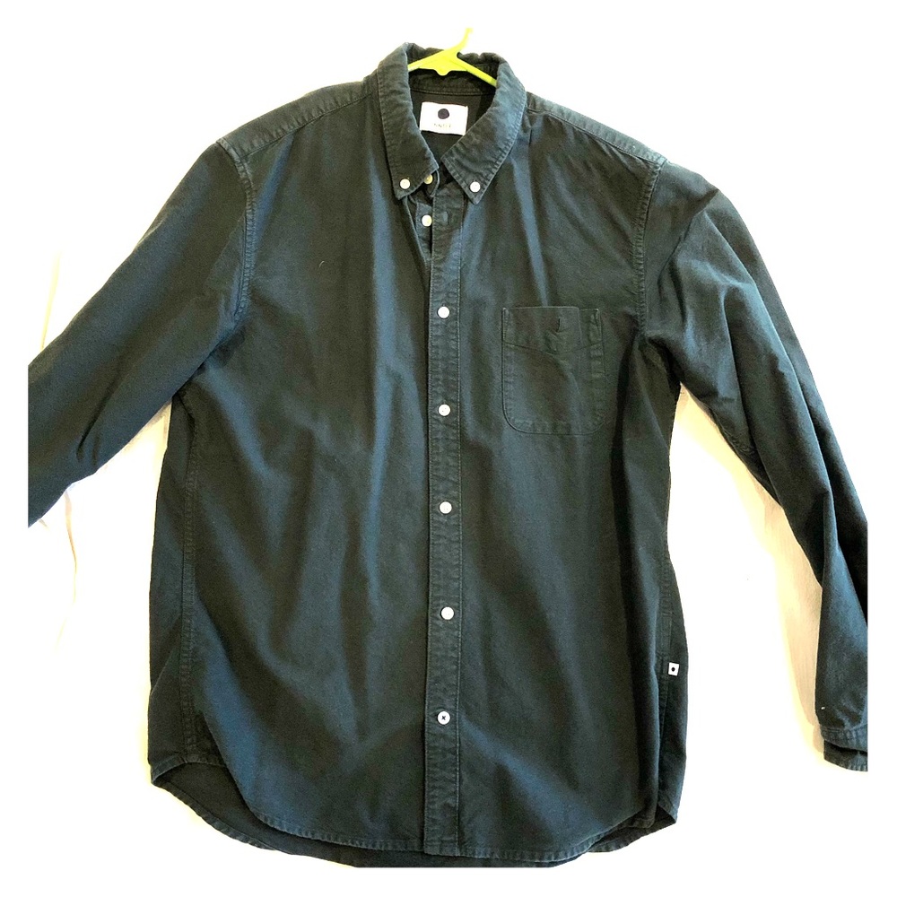 NN07 (No Nationality) Green Oxford Shirt (Large)